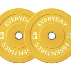 BalanceFrom Olympic Bumper Plate Weight Plate, 25 lbs Pair Color